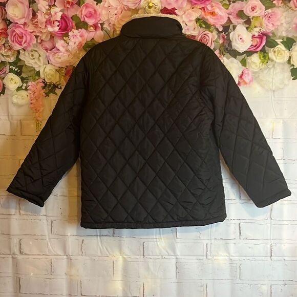 NWT BERKLEY JENSEN SHERPA COLLAR TWO POCKET BUTTON UP COAT SIZE XL BLACK - Picture 11 of 12